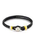 Μαύρο Δερμάτινο Μαύρο Βραχιόλι Με Nautical Charm  Άνδρες