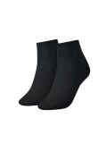 Black 2-Pack Stretch Cotton Short Socks  Women