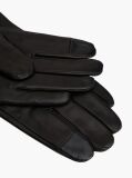 Black Essential Enamel Flag Leather Gloves  Men