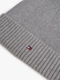 Grey Hilfiger Flag Beanie With Cashmere  Men