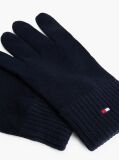 Μπλε Γάντια Από Κασμίρ Με Κεντητό Σημαιάκι Hilfiger  Άνδρες