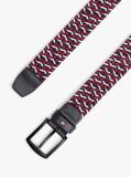 Multi Denton Rectangular Buckle Braided Elastic Belt  Men