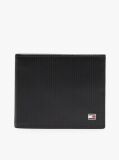 Black Hilfiger Flag Bifold Leather Credit Card Wallet  Men
