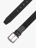 Black Denton Flag Plaque Suede Belt  Men
