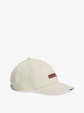 Beige Logo Patch Canvas Baseball Cap  Men