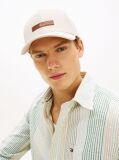 Beige Logo Patch Canvas Baseball Cap  Men