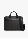 Black Hilfiger Flag Mixed Texture Laptop Bag  Men