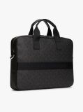 Black Hilfiger Flag Mixed Texture Laptop Bag  Men
