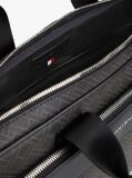 Black Hilfiger Flag Mixed Texture Laptop Bag  Men