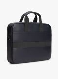 Blue Flap Pocket Pebble Grain Laptop Bag  Men