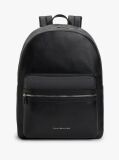 Black TH Business Premium Leather Dome Backpack  Men