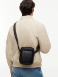 Black Flag Jacquard Crossbody Reporter Bag  Men