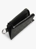 Grey Modern Leather Zip-Around Wallet  Men