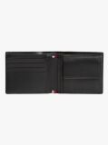 Black Leather Caviar Grain Bifold Wallet  Men