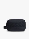 Black Logo Flag Jacquard Washbag  Men