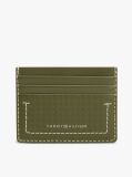 Green Embossed Flag Leather Credit Card Holder  Men