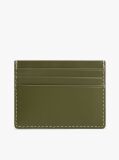 Green Embossed Flag Leather Credit Card Holder  Men
