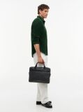 Black TH Business Leather Laptop Bag  Men