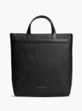 Black TH Business Leather Logo Tote Bag  Men