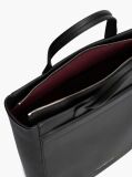 Black TH Business Leather Logo Tote Bag  Men