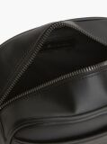 Black Perforated Pocket Enamel Flag Washbag  Men