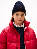 Blue TH Crest Knit Beanie  Kids Unisex