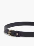 Μπλε Essential TH Monogram Δερμάτινη Ζώνη  Γυναίκες