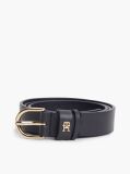 Μπλε Essential TH Monogram Δερμάτινη Ζώνη  Γυναίκες