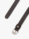 Brown Essential TH Monogram Leather Belt  Women