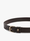 Brown Essential TH Monogram Leather Belt  Women