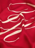 Red Pure Silk Logo Scarf  Women