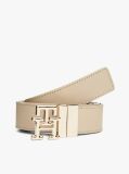 Multi TH Monogram Buckle Reversible Leather Belt  Women