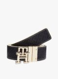 Multi TH Monogram Buckle Reversible Leather Belt  Women