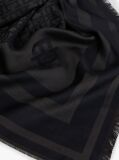 Black TH Monogram Scarf With Wool  Women