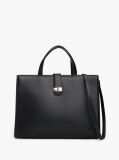 Black Heritage TH Monogram Plaque Satchel  Women