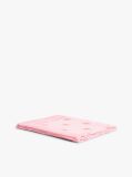 Pink Pure Linen Repeat Logo Square Scarf  Women