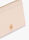 Beige Hilfiger Icon Debossed Credit Card Holder  Women