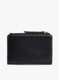 Black Logo Plaque Leather Bifold Wallet  Women