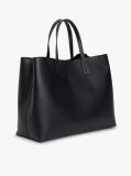 Black Hilfiger Icon Pebble Grain Satchel  Women