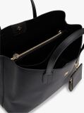 Black Hilfiger Icon Pebble Grain Satchel  Women