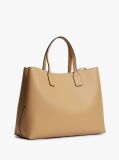 Beige Hilfiger Icon Pebble Grain Satchel  Women