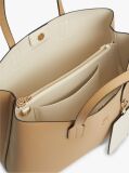 Beige Hilfiger Icon Pebble Grain Satchel  Women
