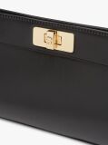 Black Modern Chain TH Monogram Clasp Clutch  Women
