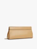 Beige Modern Chain TH Monogram Clasp Clutch  Women