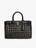 Black The American Icon Braided Leather Tote Bag  Women