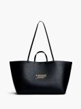 Black Essential Contrast Logo Tote Bag  Women