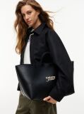 Black Essential Contrast Logo Tote Bag  Women