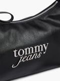 Black Metal Logo Shoulder Bag  Women