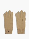 Brown Hilfiger Flag Gloves With Wool  Women