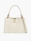 Beige Heritage TH Monogram Convertible Satchel  Women